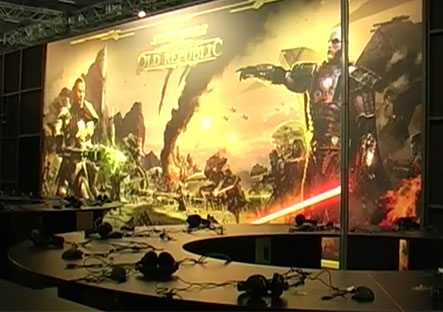 gamescom booth being built